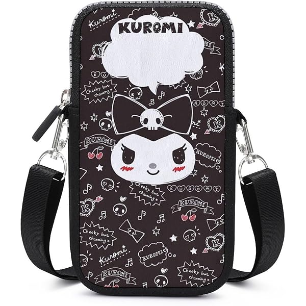 新作　レディース　クロミちゃん　コラボ　ショルダーバッグ　黒　収納　スマホポーチ Amazon | [Emzlikne] サンリオ クロミ スマホポーチ ミニ